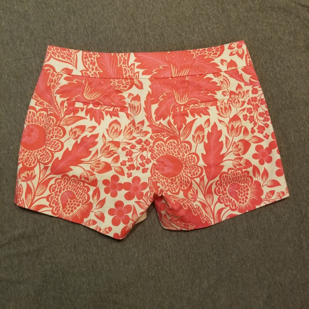 *SOLD* J. Crew stretch pink floral shorts size 00 EUC - Picture 3 of 7